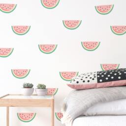 Watermelon Toss - Fabric Wall Decal Tropical Mej - thumbnail 2