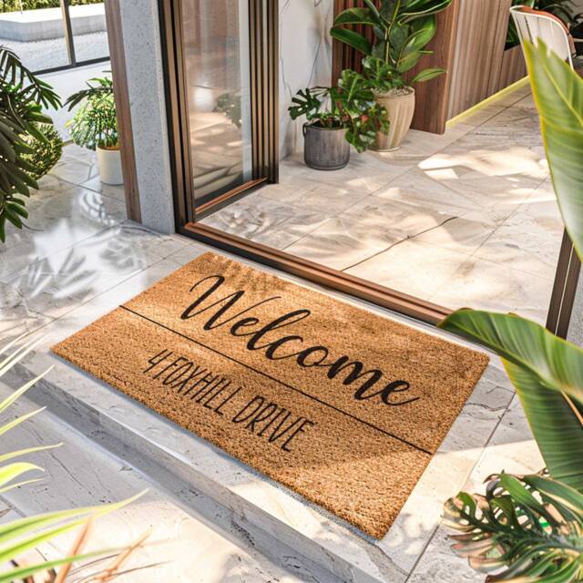 Welcome Mat - Home Decor House Name Doormat Housewarming Gift Family New Personalized Custom Made - image 1