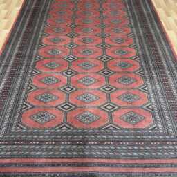 7x10 Pink Color Bokhara Rug - 2.00x3.00 Bedroom Luxury Area Turkish Fine Quality Afghan - thumbnail 2