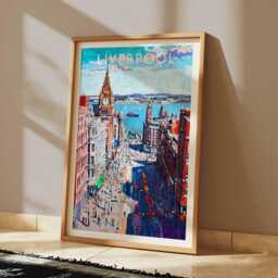 Liverpool Skyline Art Print UK Cityscape Poster - thumbnail 2