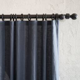 Wave Fold Linen Curtains, Drapes For Bedroom, Custom Living Room Curtain Panels - thumbnail 2