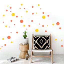 Wall Sticker Polka Dots Gold Metallic, 25 Mixed Sized Dot Decals, Metallic Decor, Copper Decal Dots, Bed - & Kidsroom-Decor - thumbnail 4