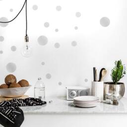 Wall Sticker Polka Dots Gold Metallic, 25 Mixed Sized Dot Decals, Metallic Decor, Copper Decal Dots, Bed - & Kidsroom-Decor - thumbnail 3