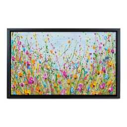 Spring Meadow Floral Canvas Print, Olga Tkachyk, Paint Splash Wall Art - thumbnail 4