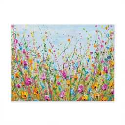 Spring Meadow Floral Canvas Print, Olga Tkachyk, Paint Splash Wall Art - thumbnail 1