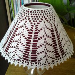 Crocheted Lampshade Cover - A Willow 25cm - 10 Inches in Diameter Approx - thumbnail 3