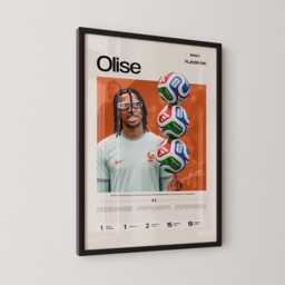 Michael Olise France Stats Poster, Football Wall Art, Soccer Print, Winger Gift - thumbnail 2