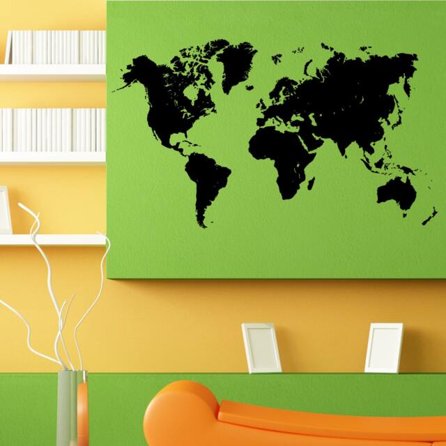 Earth Globe World Map Design Wall Sticker Vinyl Mural Decal Home House Apartmnet Art Decor Free Shipping L128 - image 1