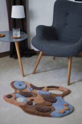 Bedside Rug/Hand Turfted Irregular Carpet For Kid's Room 3D Area Turfting Hooked - thumbnail 1