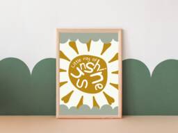 Little Ray Of Sunshine Print, Colourful Print For Child's Room Or Playroom - Print Only - thumbnail 1