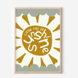 Little Ray Of Sunshine Print, Colourful Print For Child's Room Or Playroom - Print Only - thumbnail 2