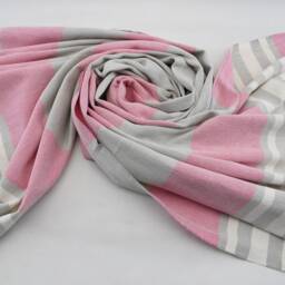 "Turkish Towel, Pink & Gray Towel, Turkish Bath Towel, Hammam Towel, 40""x70" - thumbnail 4