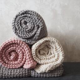 Waffle Baby Blanket, Linen Blanket, Linen Beige Kids Blanket. Soft Nursery - thumbnail 3
