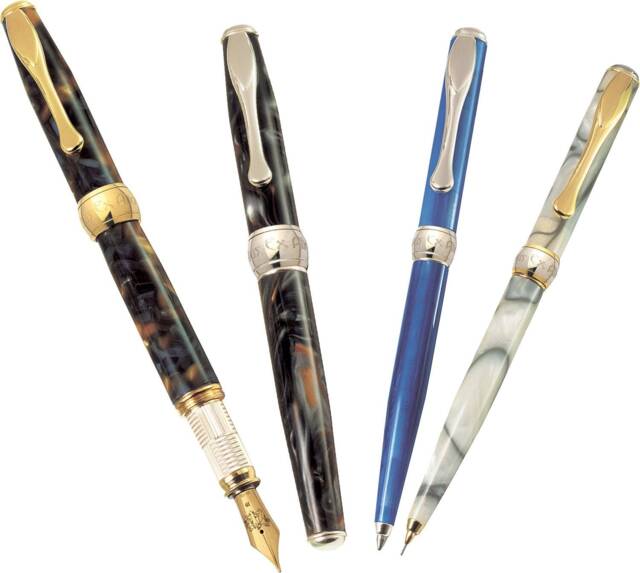 Pen Set Handmade in Italy Multicolor Resin Pens - image 1