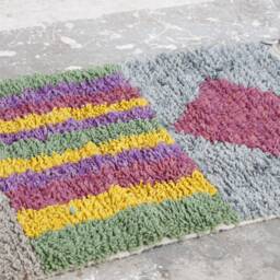 Abstract Pink Berber Runner Rug Handwoven Moroccan Wool Hallway Rug - thumbnail 4