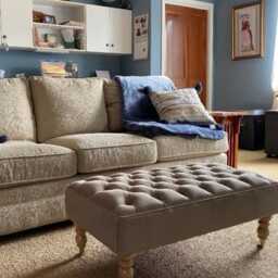 Chesterfield Velvet Footstool - Tufted Ottoman With Castor Legs - thumbnail 2