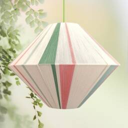 Sifnos-4900, Handmade Yarn Lamp Shade, Large Woven Bon Lampshade, Pendant Light By Abajur