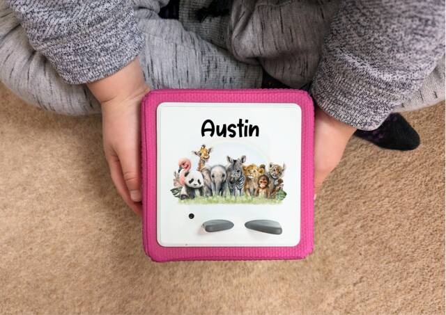 Personalized Safari Animals Toniebox Topper - Protective Vinyl Sticker - image 1