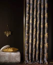 Luxury Black & Gold Curtains Elegant Home Decor - thumbnail 1