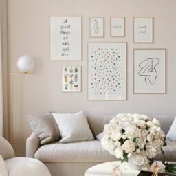 Inhale Exhale Print- Minimalistic Typography Wall Prints - Calligraphy Living Room Poster Home Art A5 A4 A3 A2 Print - thumbnail 3