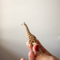 Miniature Handmade Ceramic Giraffe Figurine - thumbnail 2