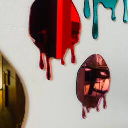 Mini Drip Effect Mirror Art Laser Cut Acrylic Wall Decor - thumbnail 3