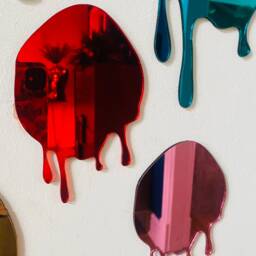 Mini Drip Effect Mirror Art Laser Cut Acrylic Wall Decor - thumbnail 2