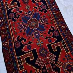 Vintage Baluchi Tribal Rug 3.5??6.6 Ft Handmade Geometric Wool Carpet - thumbnail 3