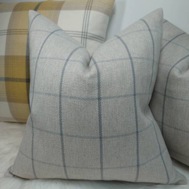 Classic Check in Storm Grey Cushion Cover John Lewis Fabric Contemporary Traditional Timeless Modern Cosy Sofa Bed Pillow Cover - image 1