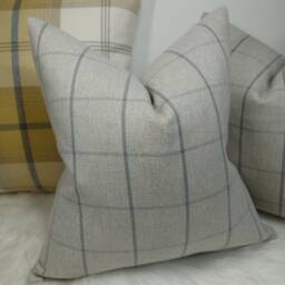 Classic Check in Storm Grey Cushion Cover John Lewis Fabric Contemporary Traditional Timeless Modern Cosy Sofa Bed Pillow Cover - thumbnail 2