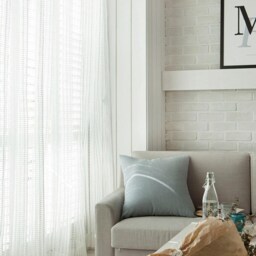 Pair Of White Net Curtains, Voile Drapery Window Sheers, Off Sheer Modern Curtain Panels, Custom Curtains - thumbnail 2