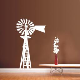 Windmill Energy Machine Vinyl Wall Decal Adhesive Sticker For Interior & Outside Home Decoration - thumbnail 2