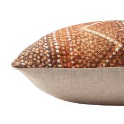 Aztec Stripe Extra-Large Cushion Cover. Terracotta Red & Burnt Orange Geometric Zigzag Chevron Design. 23X23 - thumbnail 2