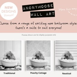 Black & White Bear Shaking Head in A Bath Print, Bathing, Funny Bathroom Animal Bathtub, Tub Whimsy - thumbnail 2