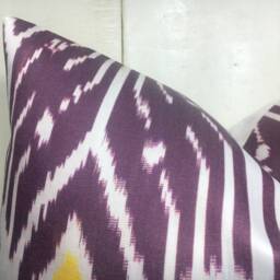 Handwoven Silk Ikat Pillow Cover - 20x20 - thumbnail 2
