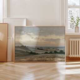 Sage Hills Poster, Rolling Landscape Wall Art, Neutral Country Print - thumbnail 4
