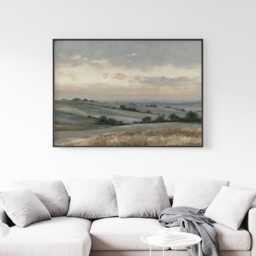 Sage Hills Poster, Rolling Landscape Wall Art, Neutral Country Print - thumbnail 3