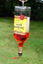Hummingbird Feeder From Recycled J. Cuervo Tequila Bottle - thumbnail 1