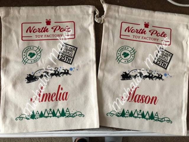 Christmas Sacks - Stockings Xmas Eve Present Bags Stocking - image 1