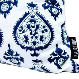 Sabina Indigo Euro Cover/ 26x26 Euros/ Decorative Pillows/ Blue Euro/Euro Pillow Cushion Covers/ Throw Hand Block Printed - thumbnail 2
