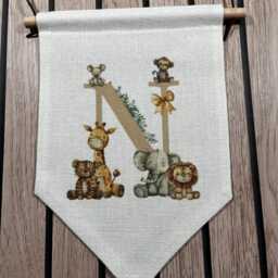 Personalised Jungle Initial Wall Hanging - thumbnail 3