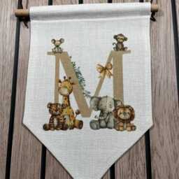 Personalised Jungle Initial Wall Hanging - thumbnail 2