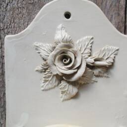 Dish Soap With Rose Wall Mounted - Sand Glaze Stoneware - Gr??s - thumbnail 2