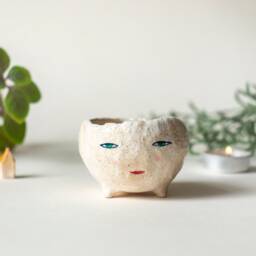 Ceramic Planter, Succulent Plant Pot, Cactus Clay Cache Flower Modern Mini Plant Pot - thumbnail 2