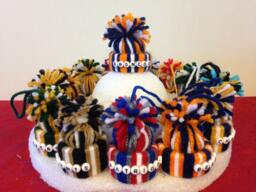 Nfl Team Beanie Hat Ornament, Personalized Yarn Holiday Decoration - thumbnail 1