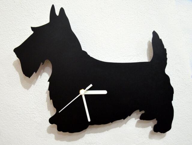 Scottish Terrier Dog - Wall Clock Silhouette - image 1