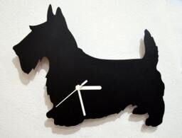 Scottish Terrier Dog - Wall Clock Silhouette - thumbnail 1