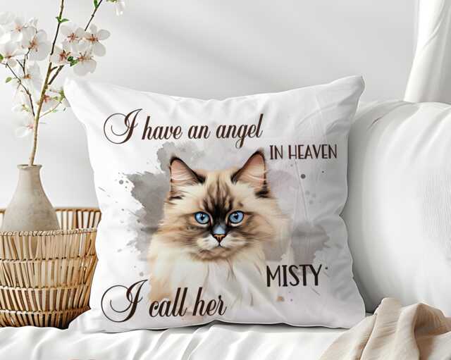 Custom Pet Photo Personalised Memorial Cushion Optional Book Loss Gift Keepsake Idea - image 1