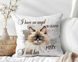 Custom Pet Photo Personalised Memorial Cushion Optional Book Loss Gift Keepsake Idea - thumbnail 1