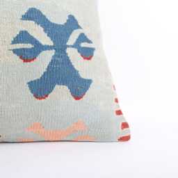Turkish Kilim Pillow Cover - 16x24 Handwoven Bohemian Sofa - thumbnail 2